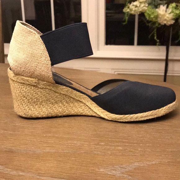 Lauren Ralph Lauren | Shoes | A Navy Blue Ralph Lauren Wedged Summer Sandal | Poshmark
